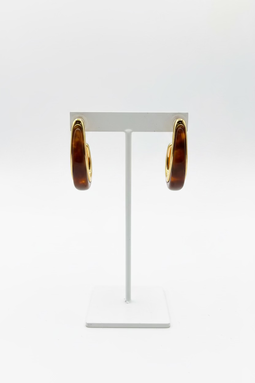 Vintage Amber Luxe Hoops