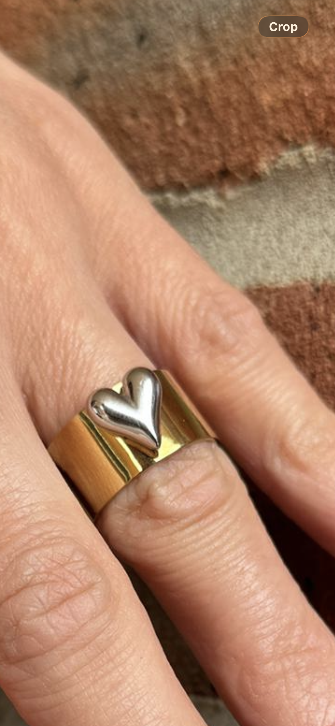 3D Heart Adjustable Stainless Steel Ring – Non-Tarnish & Waterproof