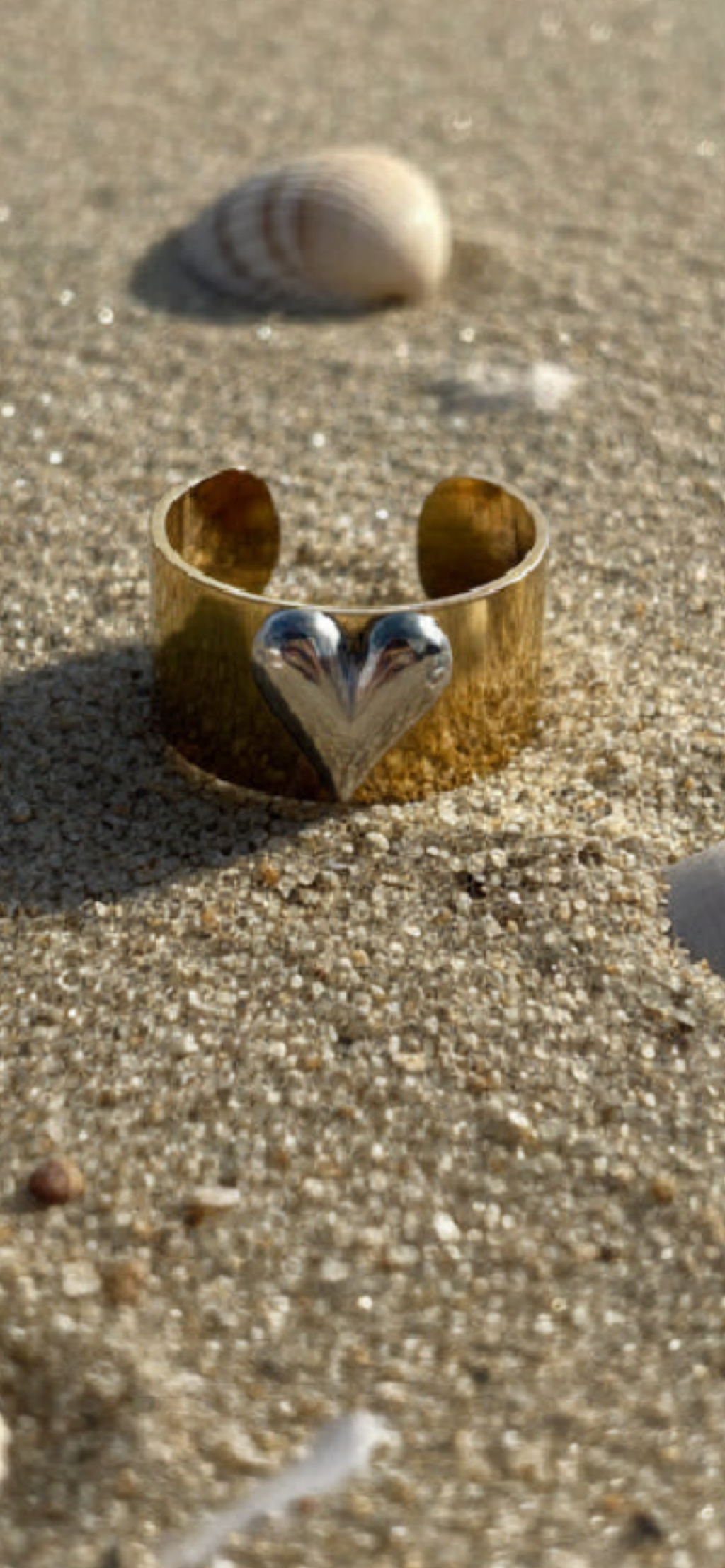 3D Heart Adjustable Stainless Steel Ring – Non-Tarnish & Waterproof